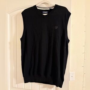 Chaps Black Sweater Vest